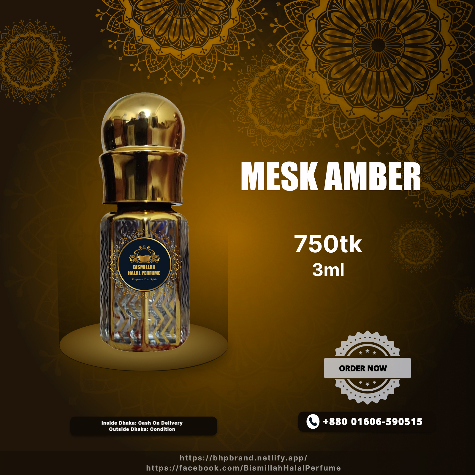 Bismillah halal perfume - BHP Mesk Amber